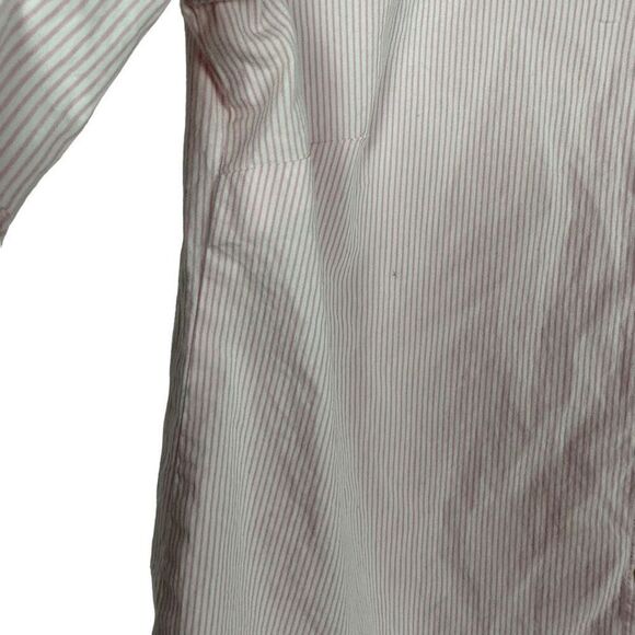 J. Crew Poplin bell-sleeve top size 2 Pink White Stripe - Picture 5 of 5